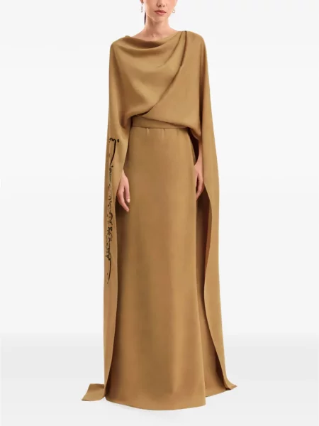 Sukienka maxi Gemy Maalouf brązowa