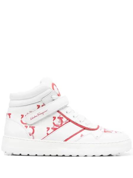 Sneakerși Salvatore Ferragamo din piele alb