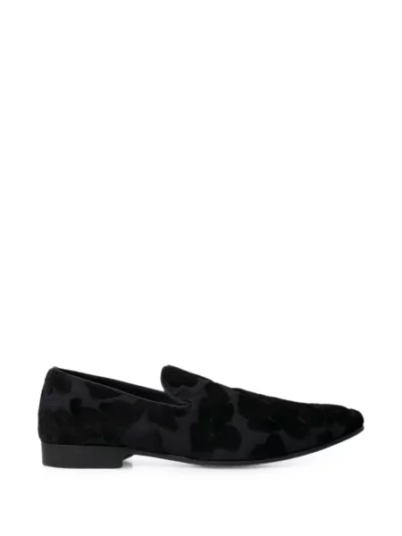 Pantofi loafer Dolce & Gabbana cu model floral negru