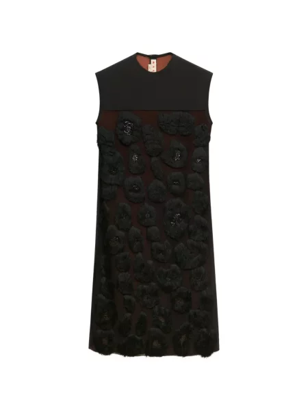 Rochie Marni cu model camuflaj negru