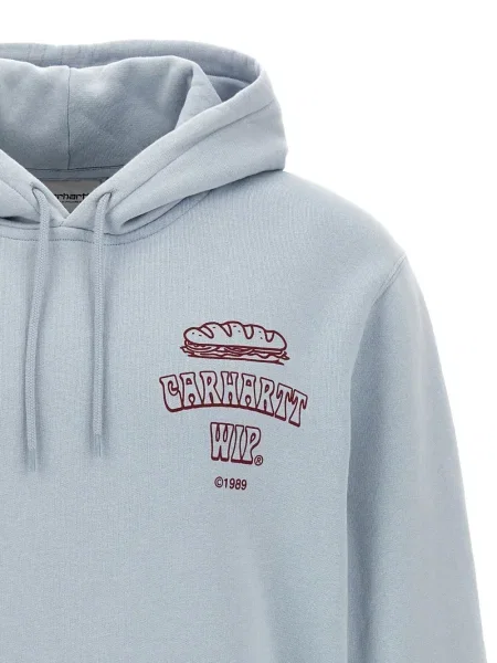 Lung hanorac cu glugă Carhartt Wip cu autograf albastru