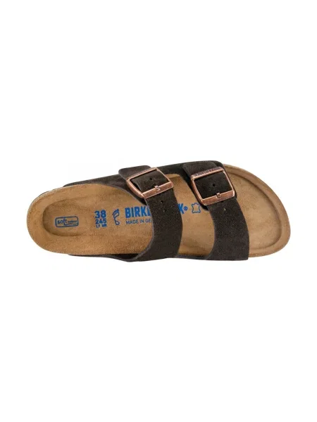 Pantofi Birkenstock din piele de căprioară maro