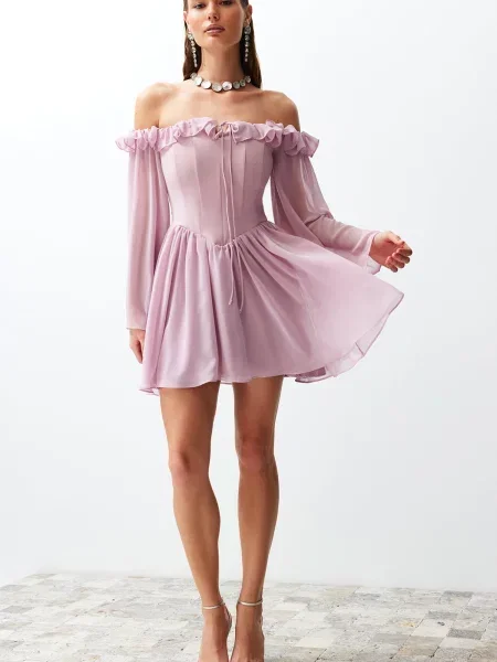 Rochie de cocktail Trendyol roz