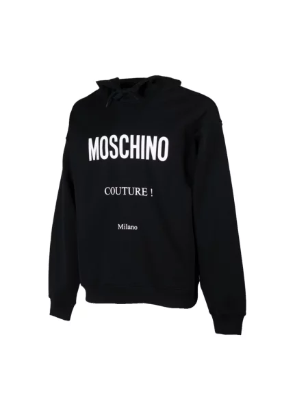 Bluza z kapturem Moschino klasyczna czarna
