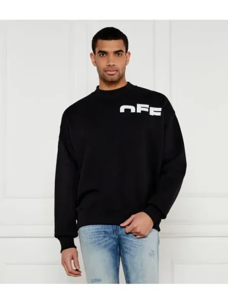 OFF-WHITE Hanorac OFF SHARED SKATE | Relaxed fit alb