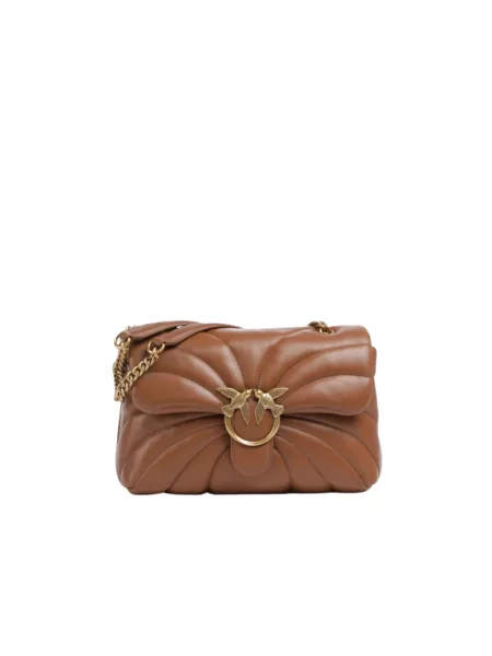 PINKO Torebki Kobieta ONE SIZE Skóra Love Bag Puff brązowy