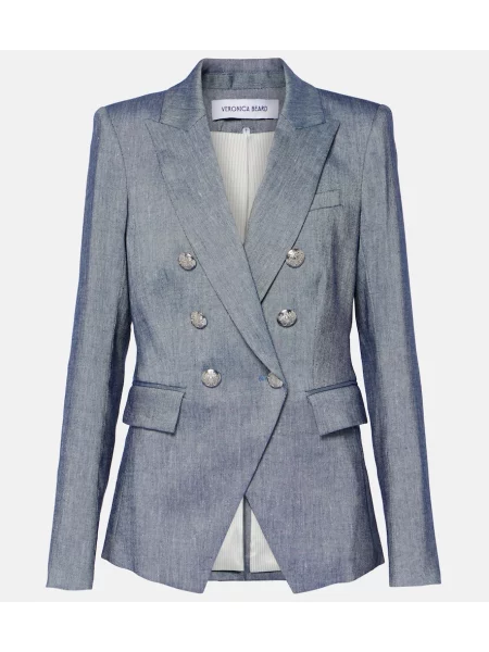 Sacou Veronica Beard de in albastru