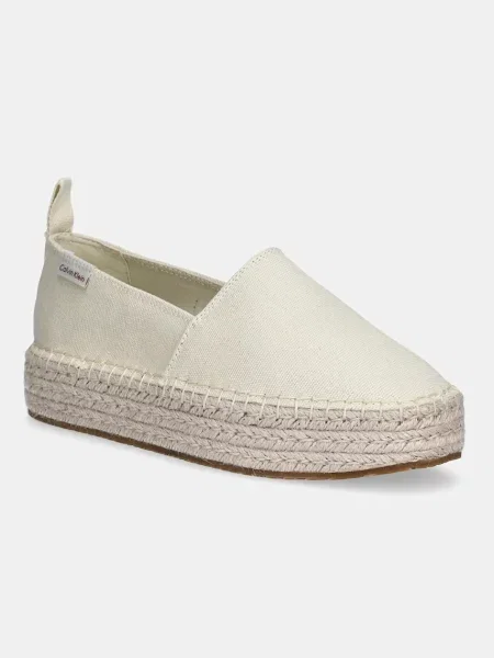 Espadrile Calvin Klein Jeans PLATFORM ESPADRILLE ML CS bež
