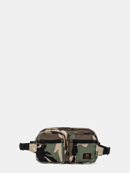 Alpha Industries saszetka Label Waist Bag zielony beżowa