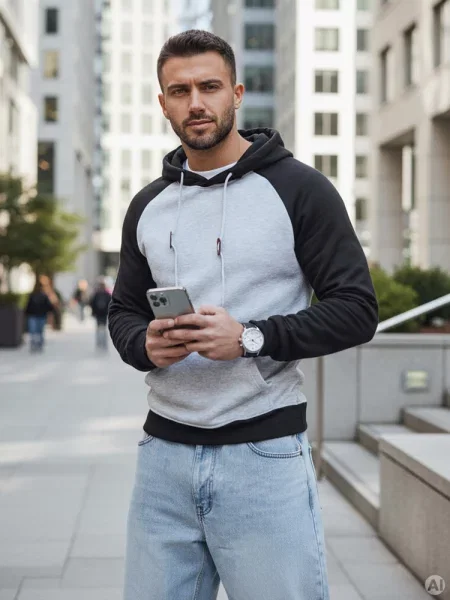 Bluza jasnoszara Dstreet