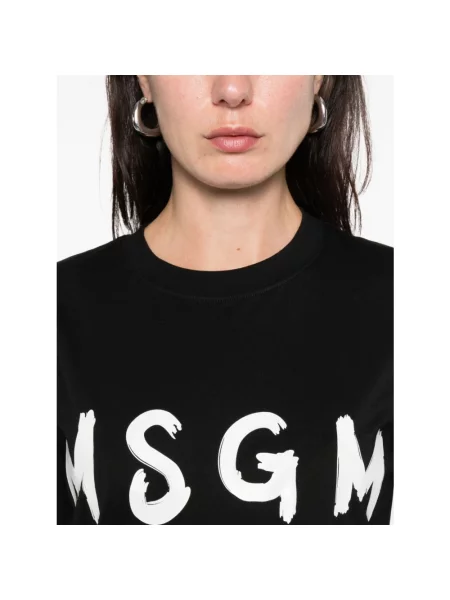 Koszulka Msgm z krótkim rękawem czarna