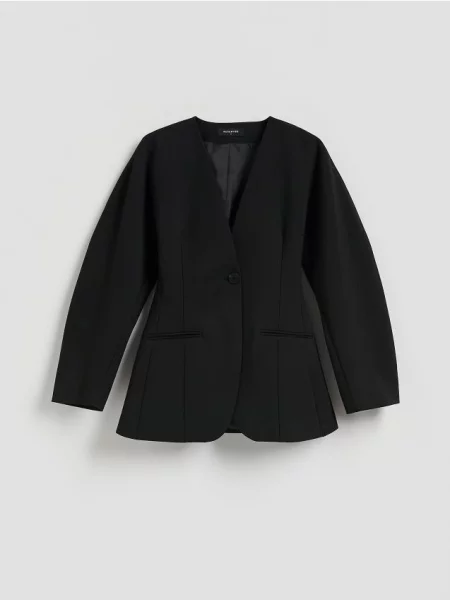 Reserved Blazer cu un singur nasture negru