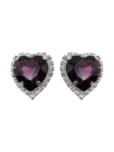 Náušnice Jennifer Gibson Jewellery se srdcovým vzorem stříbrné
