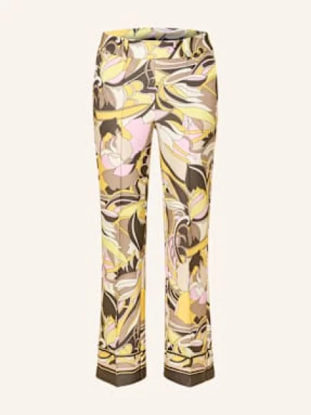 Cambio Kalhoty Francoise fancy pink/hazel/coffe růžové