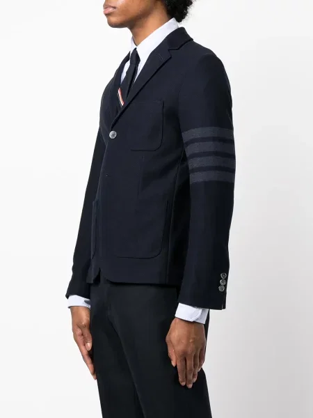 Jednořadé sako Thom Browne modré