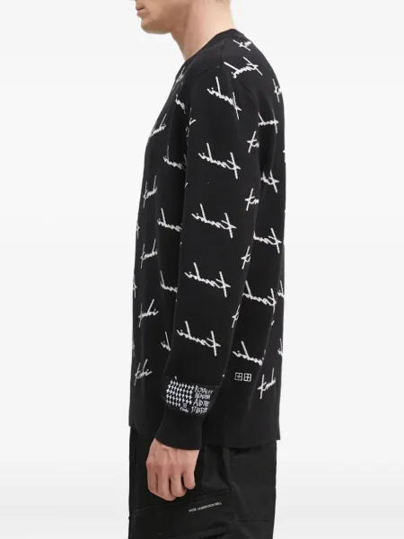 Pulover Ksubi cu decolteu rotund negru
