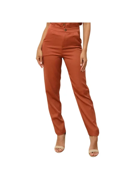 Pantaloni La Modeuse portocaliu