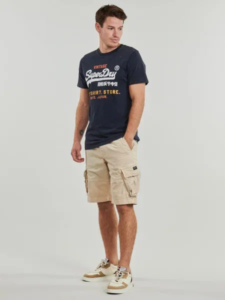 Pantaloni cargo Superdry scurte bej
