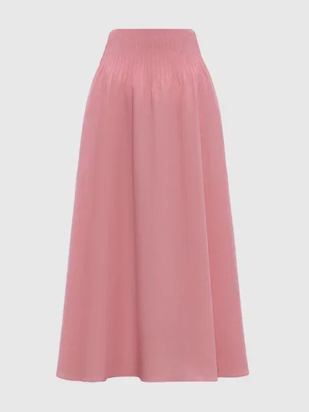 Спідниця міді Penelope з льону Gabriela Hearst рожева