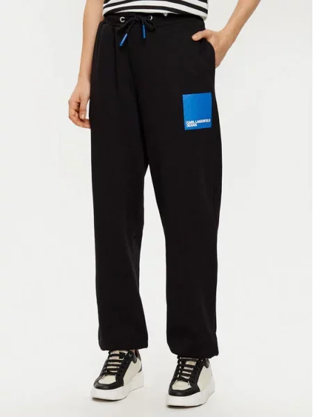 Hlače Karl Lagerfeld Jeans crna