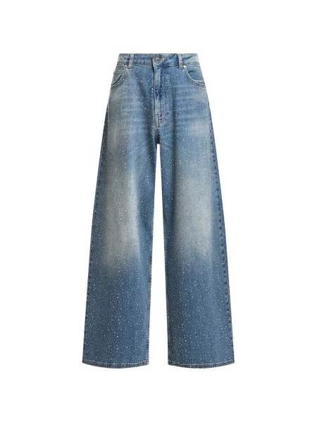 Stras blugi cu picior larg Essentiel Antwerp albastru