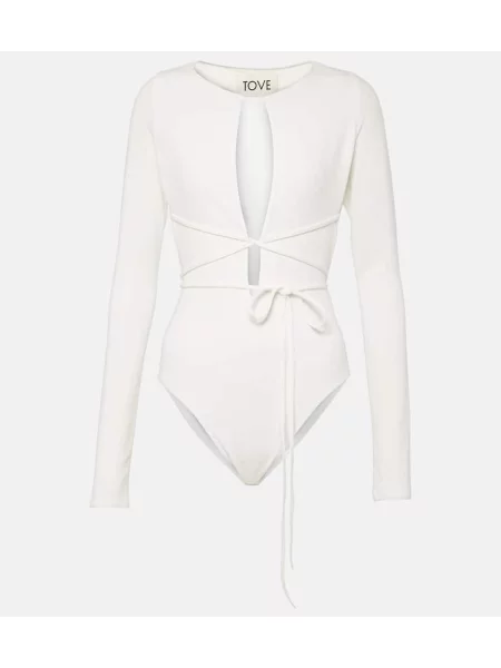 Top Tove z dżerseju biały