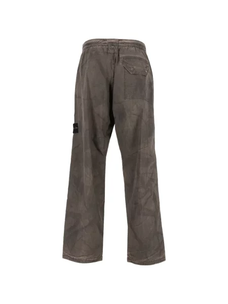 Pantaloni Stone Island cu strasuri maro