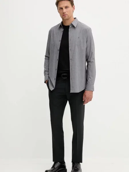 Calvin Klein majica z dolgimi rokavi črna