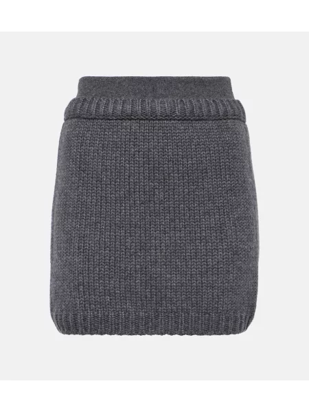 Fustă Lisa Yang din cașmir gri