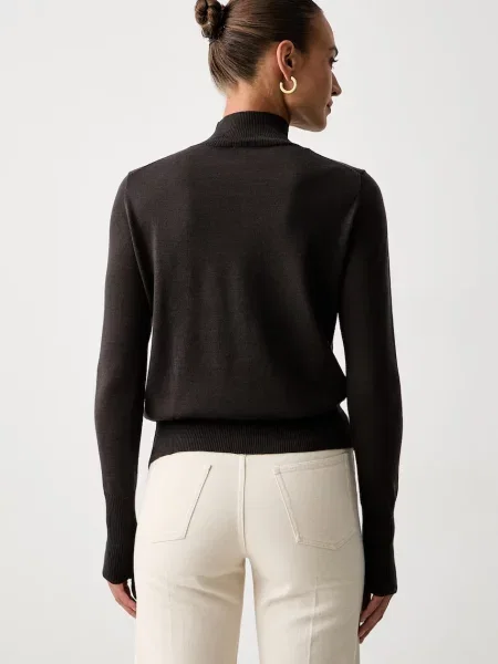 Pinko sweter z wełną brązowy