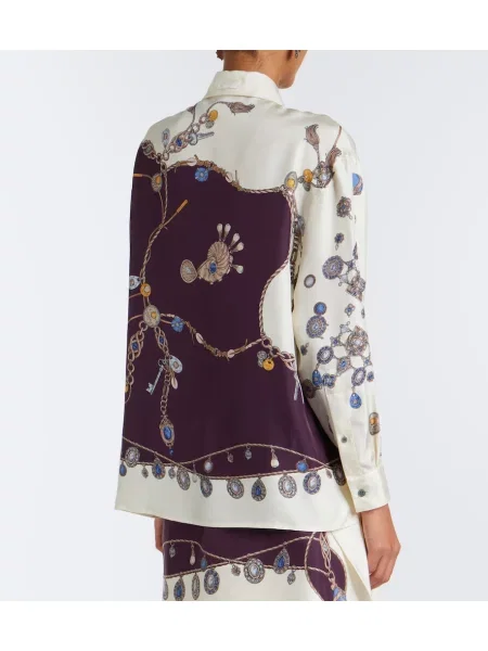 Cămașă Versace de mătase cu imagine