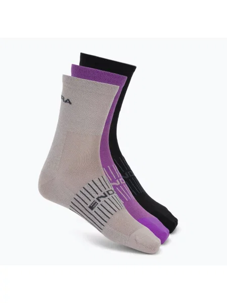 Шкарпетки Endura Coolmax Race 3 pairs W end purple фіолетові