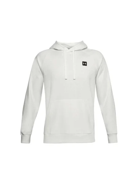 Hanorac cu glugă Under Armour din fleece alb