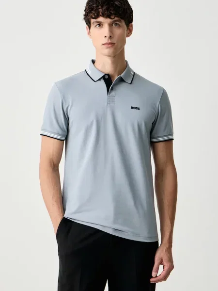 Tricou polo Boss Green albastru