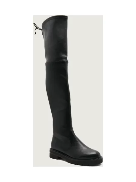 Stuart Weitzman Bőr overknees csizma LOWLAND fekete