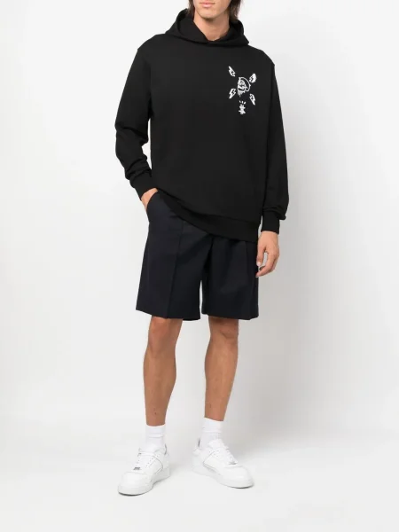 Hanorac cu glugă Philipp Plein cu imagine negru