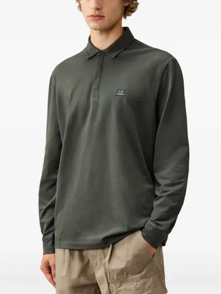 Lung tricou polo C.p. Company stretch verde