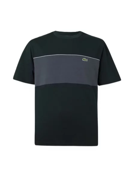 Koszulka z krótkim rękawem Lacoste Colour-Block Cotton szary S czarny