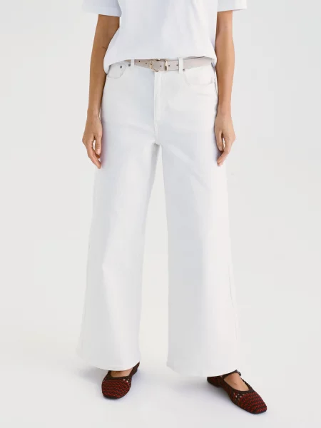 Reserved Джинси широкого крою білий