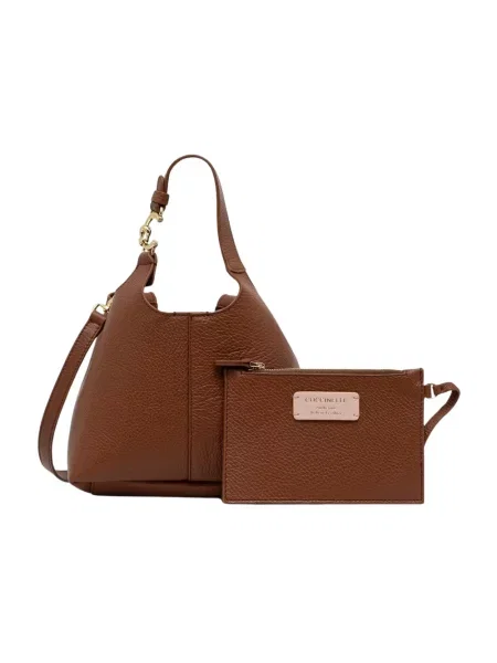 Coccinelle torebka crossbody skórzana brązowa