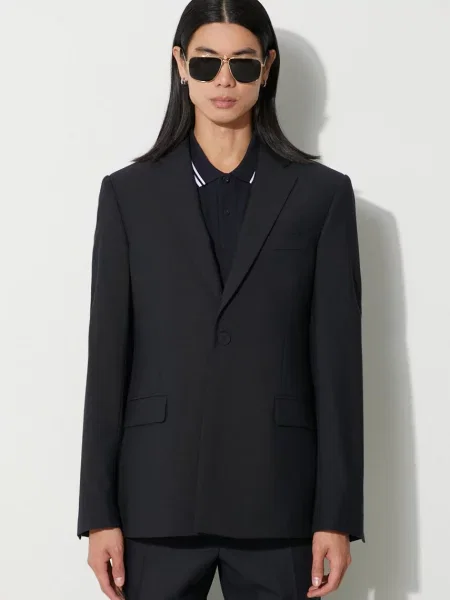 Sacou din lână bleumarin negru