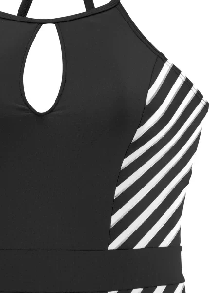 LASCANA Costum de baie întreg negru alb