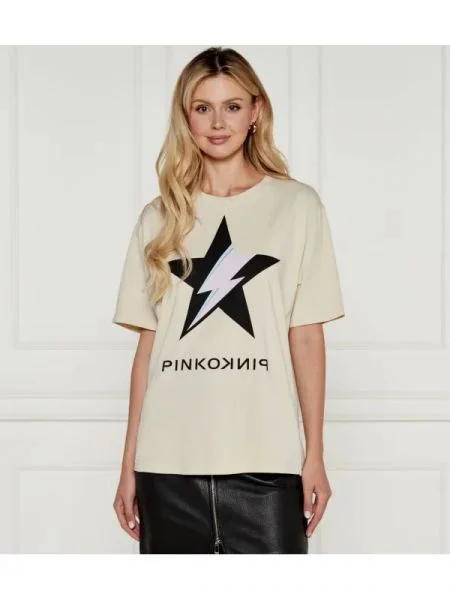 Pinko Tricou SCANNER | Oversize fit bej