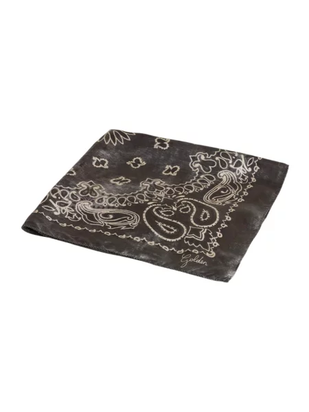 Szal Golden Goose z nadrukiem z wzorem paisley niebieska