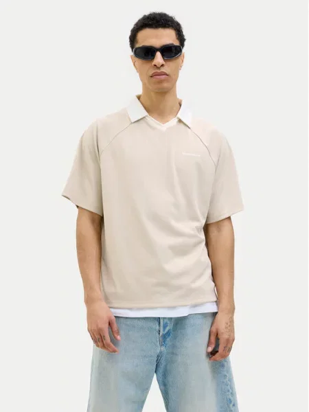 Jack&Jones Polo marškinėliai Lido smėlio