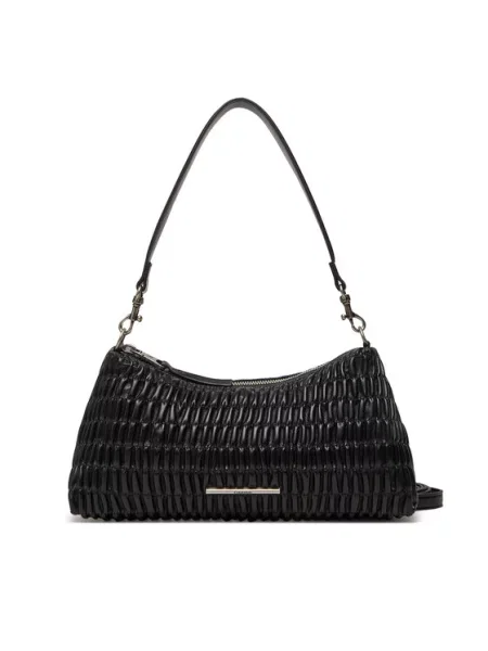 Calvin Klein Jeans Torbica Ruched Layla Shoulder Bag crna
