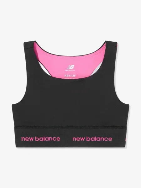 Stanik sportowy dziecięcy New Balance czarny