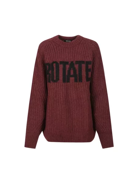 Sweter Rotate Birger Christensen z logo czerwony