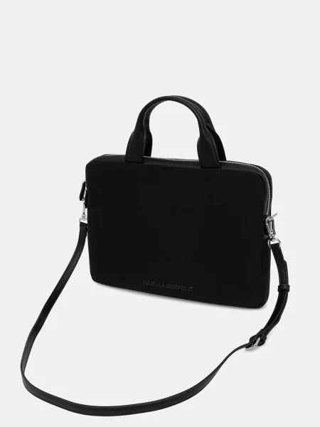 Karl Lagerfeld Geantă laptop / alb negru