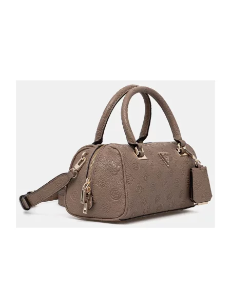 Torebka crossbody Guess skórzana beżowa